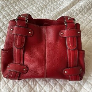 Tignanello red leather purse